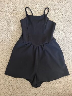 all in motion Black Sleeveless Girls' One-Piece Romper